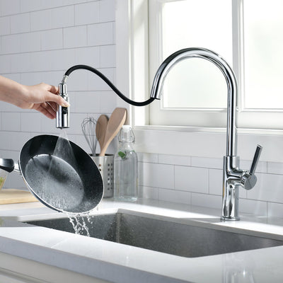 Metora Copper Kitchen Pull-Down Faucet with 3 Water Outlet Modes-KF2202