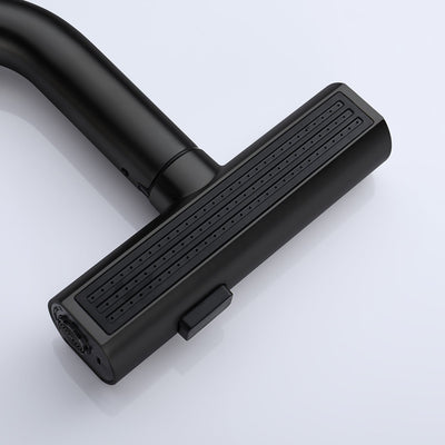 Metora Two-Handle Widespread Waterfall & Pull-Out Bathroom Faucet with Temperature Display-BFWS2401