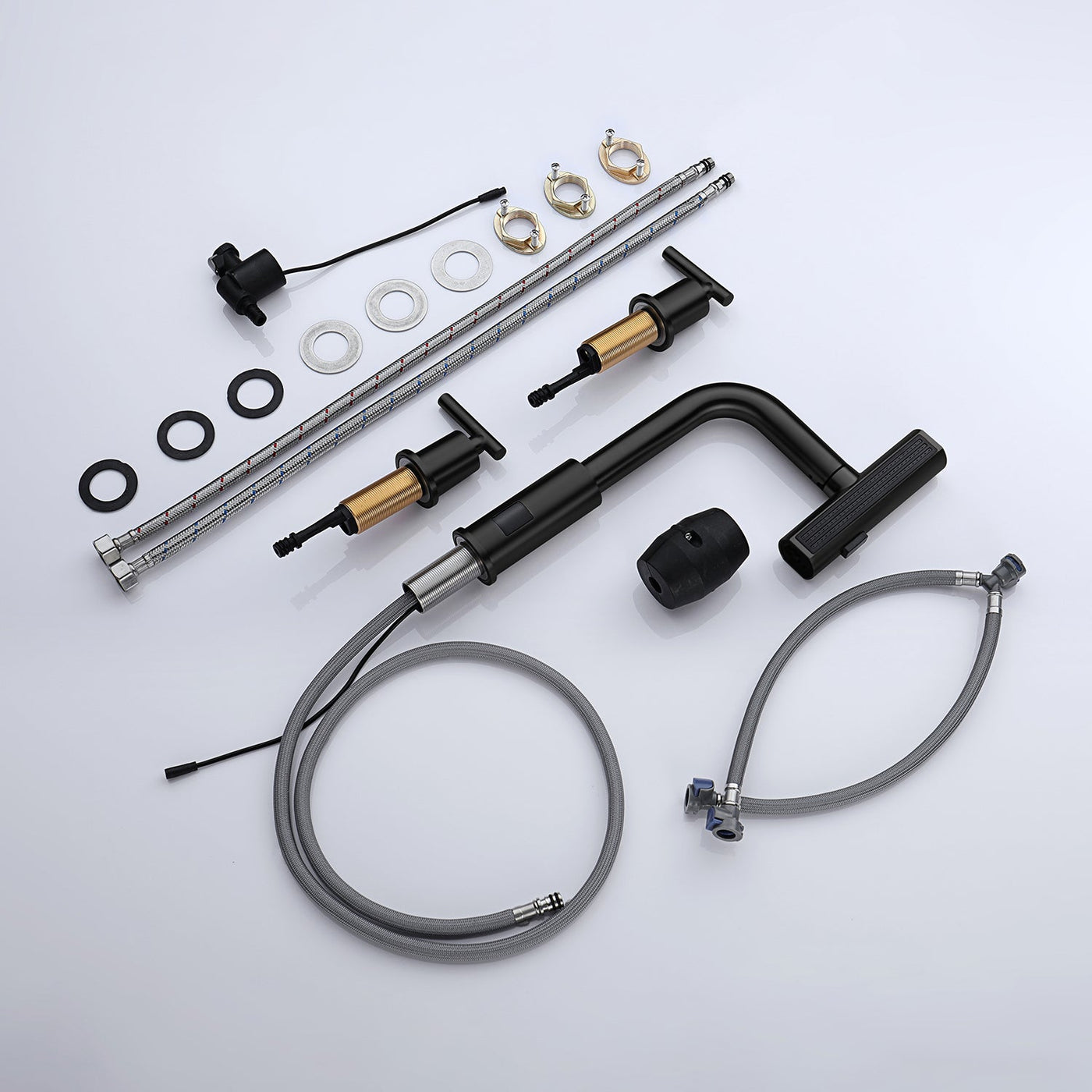 Metora Two-Handle Widespread Waterfall & Pull-Out Bathroom Faucet with Temperature Display-BFWS2401