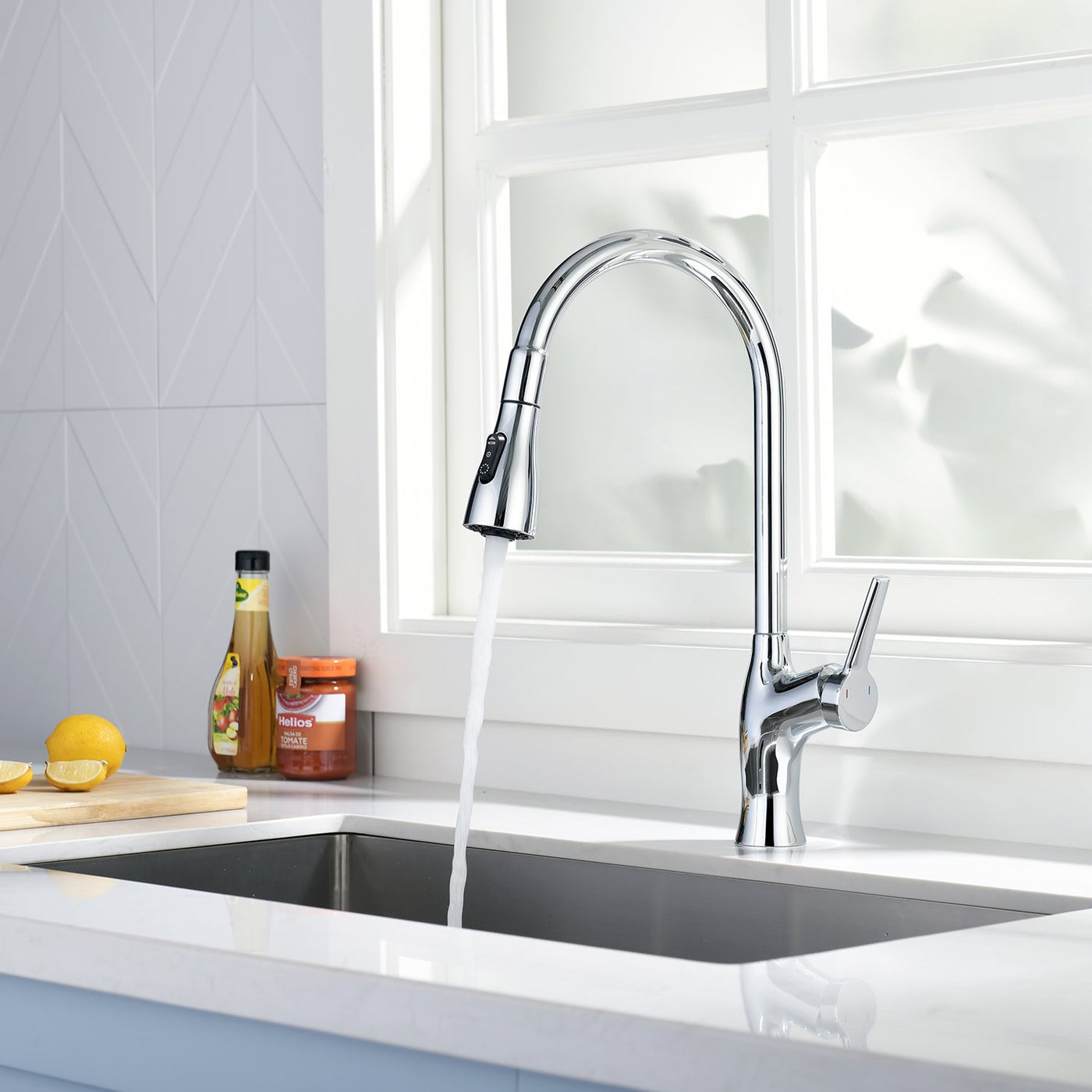 Metora Copper Kitchen Pull-Down Faucet with 3 Water Outlet Modes-KF2203