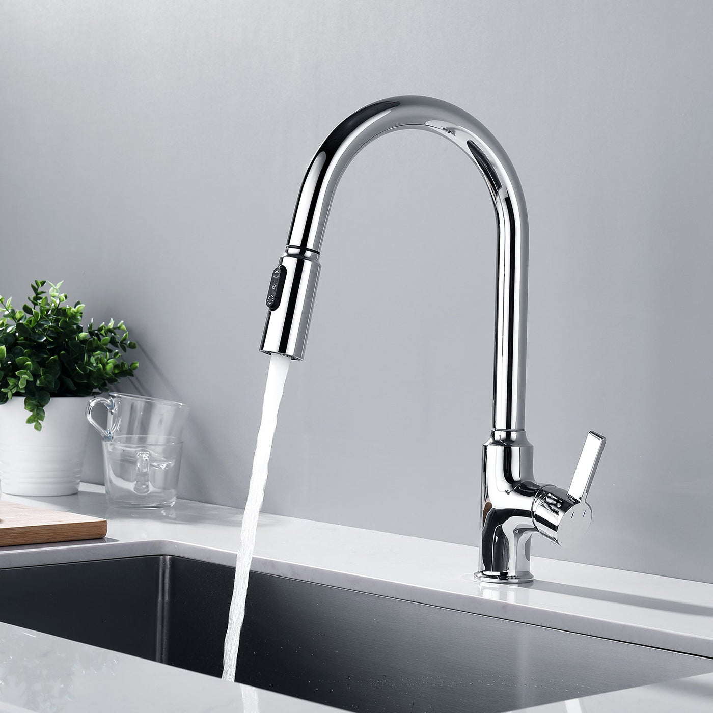 Metora Copper Kitchen Pull-Down Faucet with 3 Water Outlet Modes-KF2204