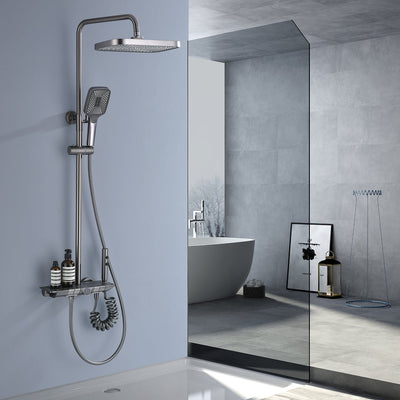Metora Thermostatic Shower System with Temperature Display and 4 Water Outlet Modes-SST2204