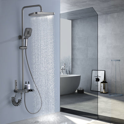 Metora Thermostatic Shower System with Temperature Display and 4 Water Outlet Modes-SST2202