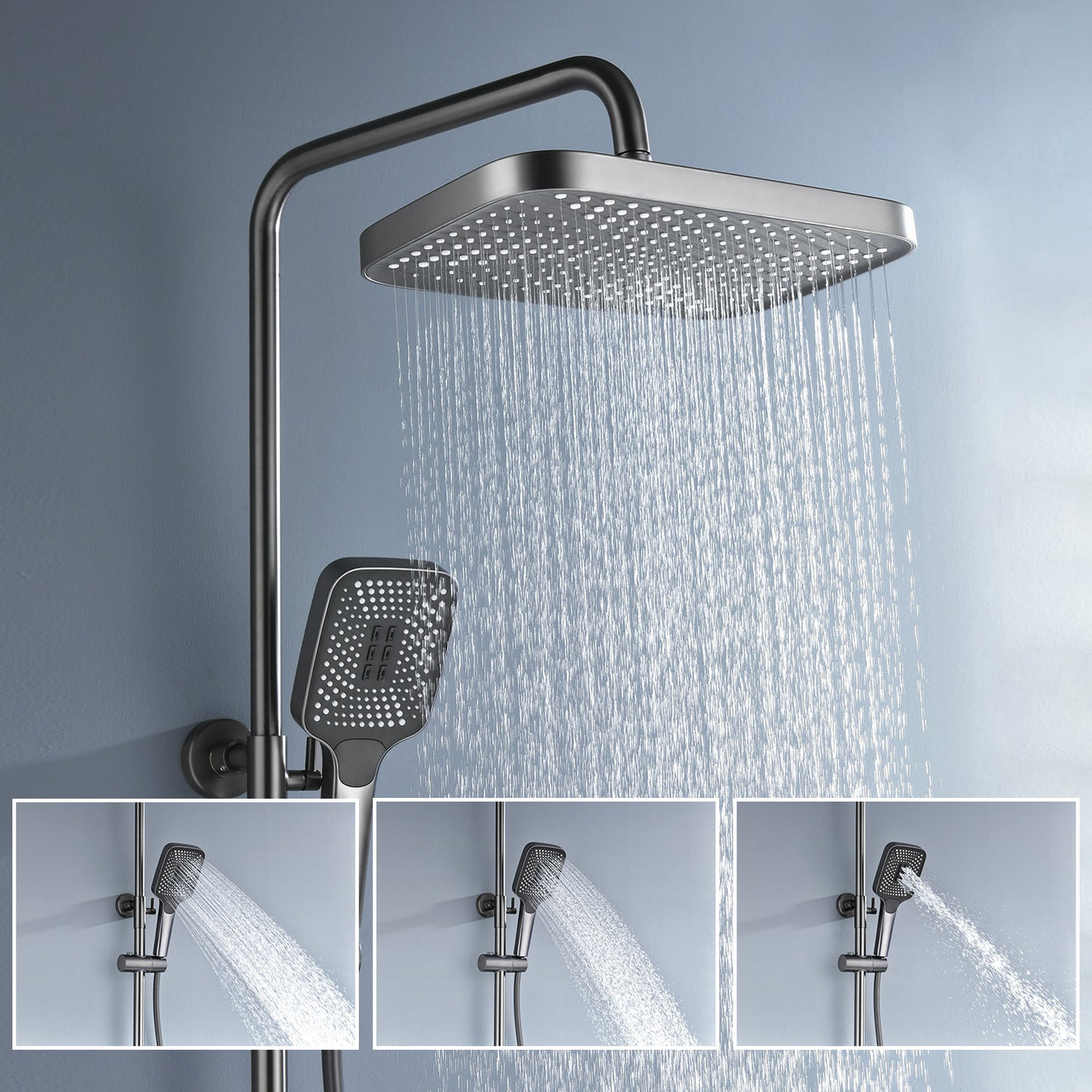 Metora Shower System with Temperature Display and 4 Water Outlet Modes-SST2201