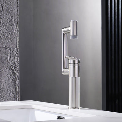 Metora 1080° Rotatable Single-Hole Bathroom Faucet With Temperature Display-BF2208-PRO