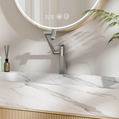 Metora 1080° Rotatable Single-Hole Bathroom Faucet With Temperature Display-BF2208-PRO