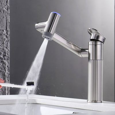 Metora 1080° Rotatable Single-Hole Bathroom Faucet With Temperature Display-BF2208-PRO