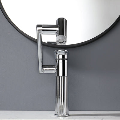 Metora 1080° Rotatable Single-Hole Bathroom Faucet With Temperature Display-BF2208-PRO