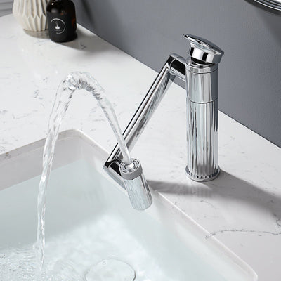 Metora 1080° Rotatable Single-Hole Bathroom Faucet With Temperature Display-BF2208-PRO