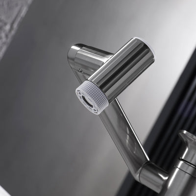 Metora 1080° Rotatable Single-Hole Bathroom Faucet With Temperature Display-BF2208-PRO