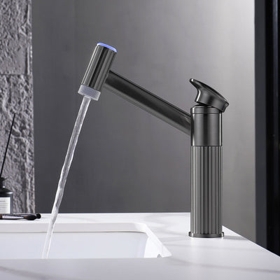 Metora 1080° Rotatable Single-Hole Bathroom Faucet With Temperature Display-BF2208-PRO