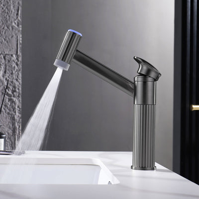 Metora 1080° Rotatable Single-Hole Bathroom Faucet With Temperature Display-BF2208-PRO