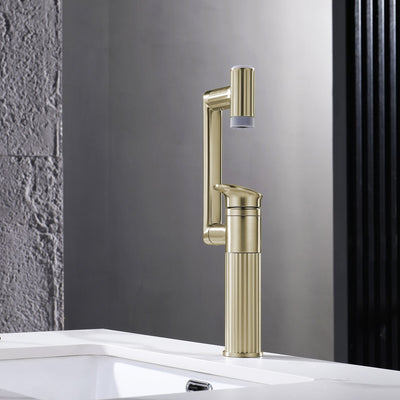 Metora 1080° Rotatable Single-Hole Bathroom Faucet With Temperature Display-BF2208-PRO