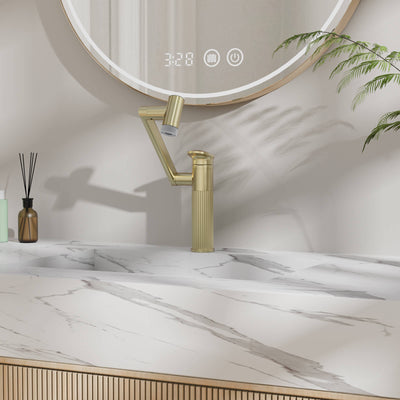 Metora 1080° Rotatable Single-Hole Bathroom Faucet With Temperature Display-BF2208-PRO