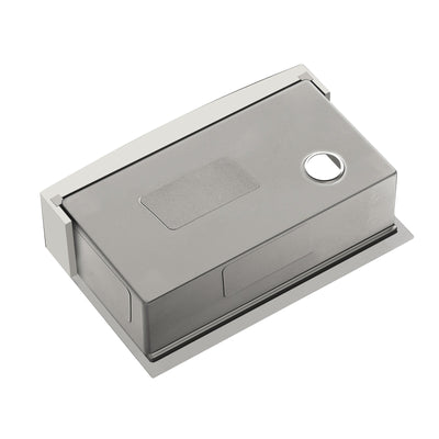 Metora 33"x 22" Apron Front Single Bowl Stainless Steel Farmhouse Kitchen Sink With Grid and Basket Strainer-FS2501