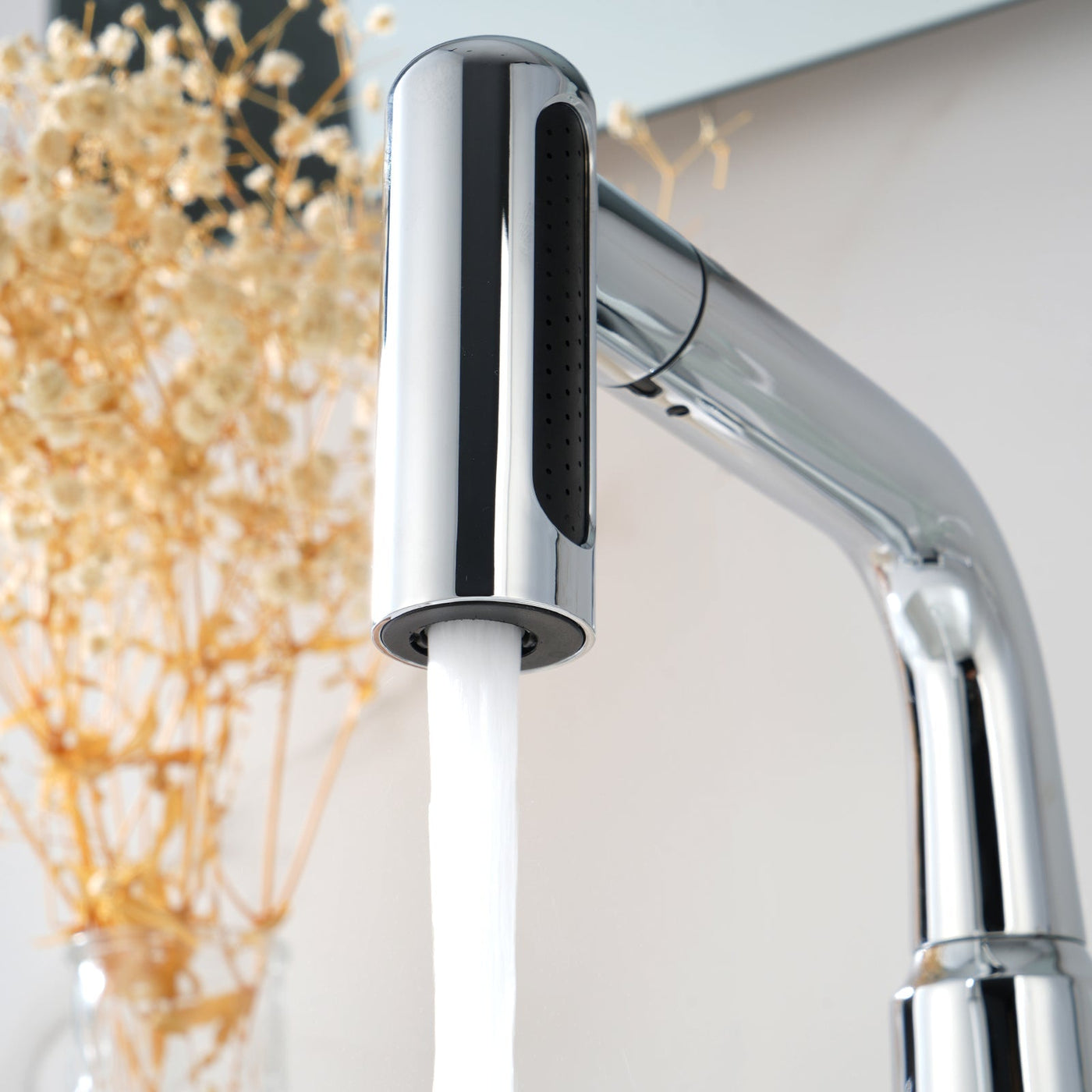 Metora Single-Hole Waterfall & Pull-Out Liftable Bathroom Faucet-BF2209