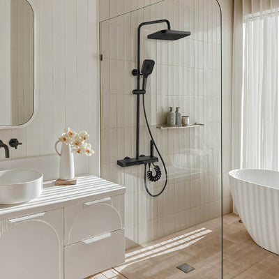 Metora Thermostatic Shower System with 5 Water Modes and Temperature Display Screen-SST2206
