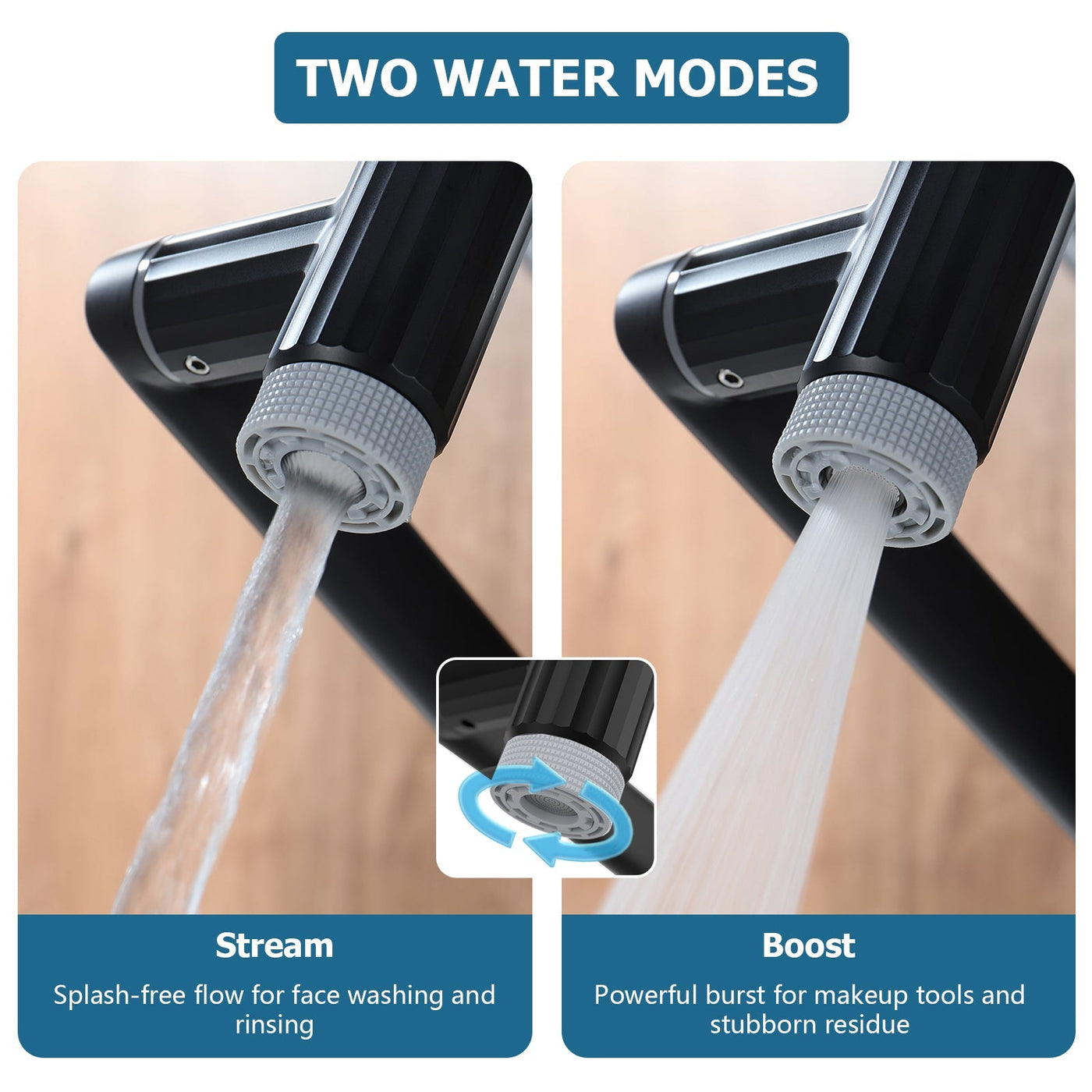 Metora 360° Rotatable Single-Hole Bathroom Faucet-BF2208