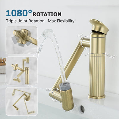 Metora 360° Rotatable Single-Hole Bathroom Faucet-BF2208