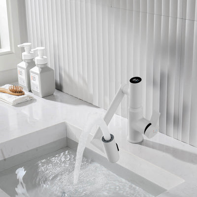 Recertified-Metora Single-Hole Rotatable Faucet with Temperature Display-BF2204-US