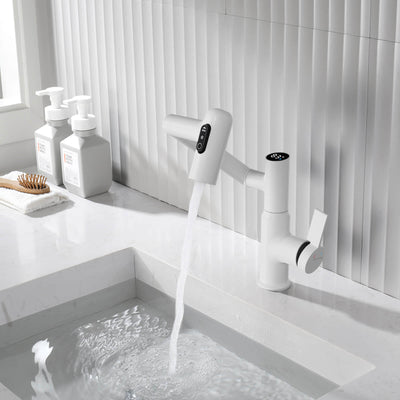 Recertified-Metora Single-Hole Rotatable Faucet with Temperature Display-BF2204-US