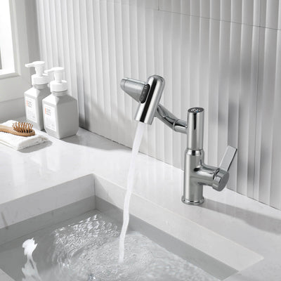Recertified-Metora Single-Hole Rotatable Faucet with Temperature Display-BF2204-US