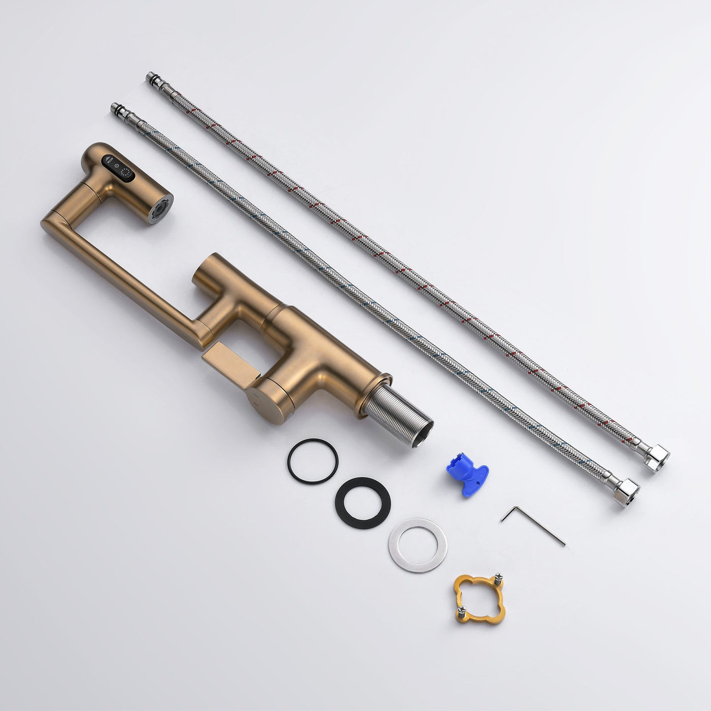 Recertified-Metora Single-Hole Rotatable Faucet with Temperature Display-BF2204-US