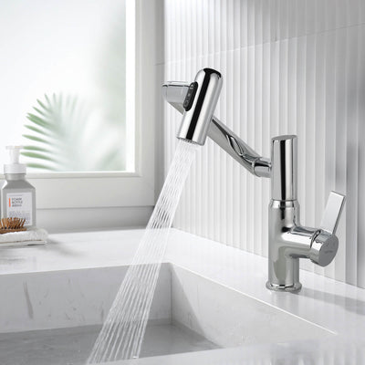 Recertified-Metora Single-Hole Rotatable Faucet with Temperature Display-BF2204-US