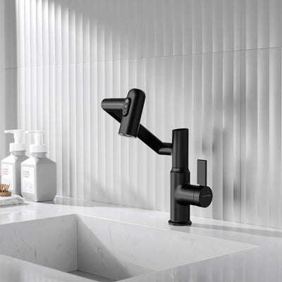 Recertified-Metora Single-Hole Rotatable Faucet with Temperature Display-BF2204-US