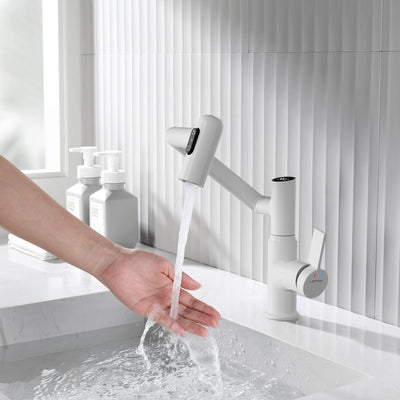 Metora Single-Hole Rotatable Faucet with Temperature Display-BF2204