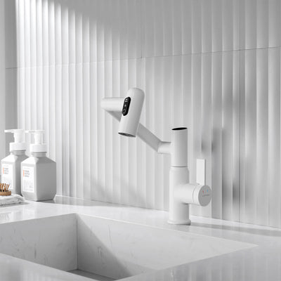 Recertified-Metora Single-Hole Rotatable Faucet with Temperature Display-BF2204-US