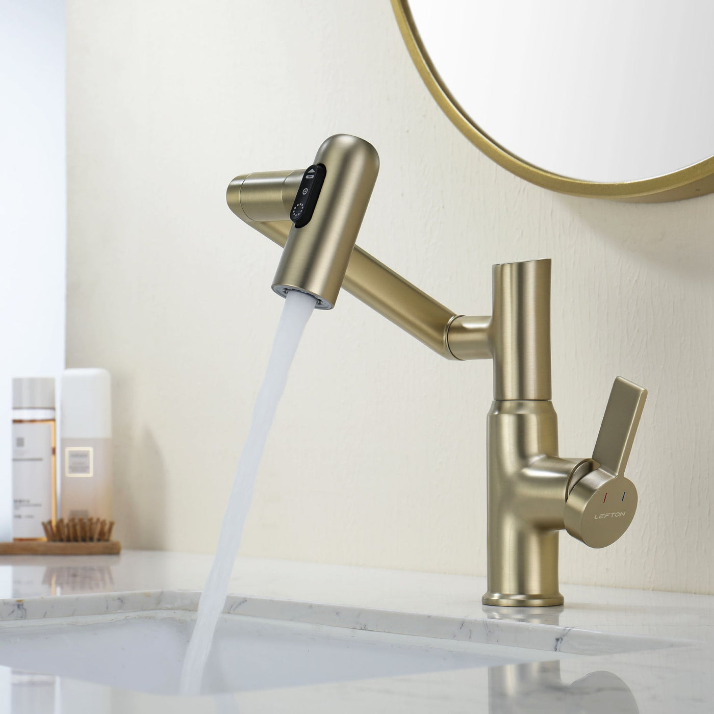 Metora Single-Hole Rotatable Faucet with Temperature Display-BF2204