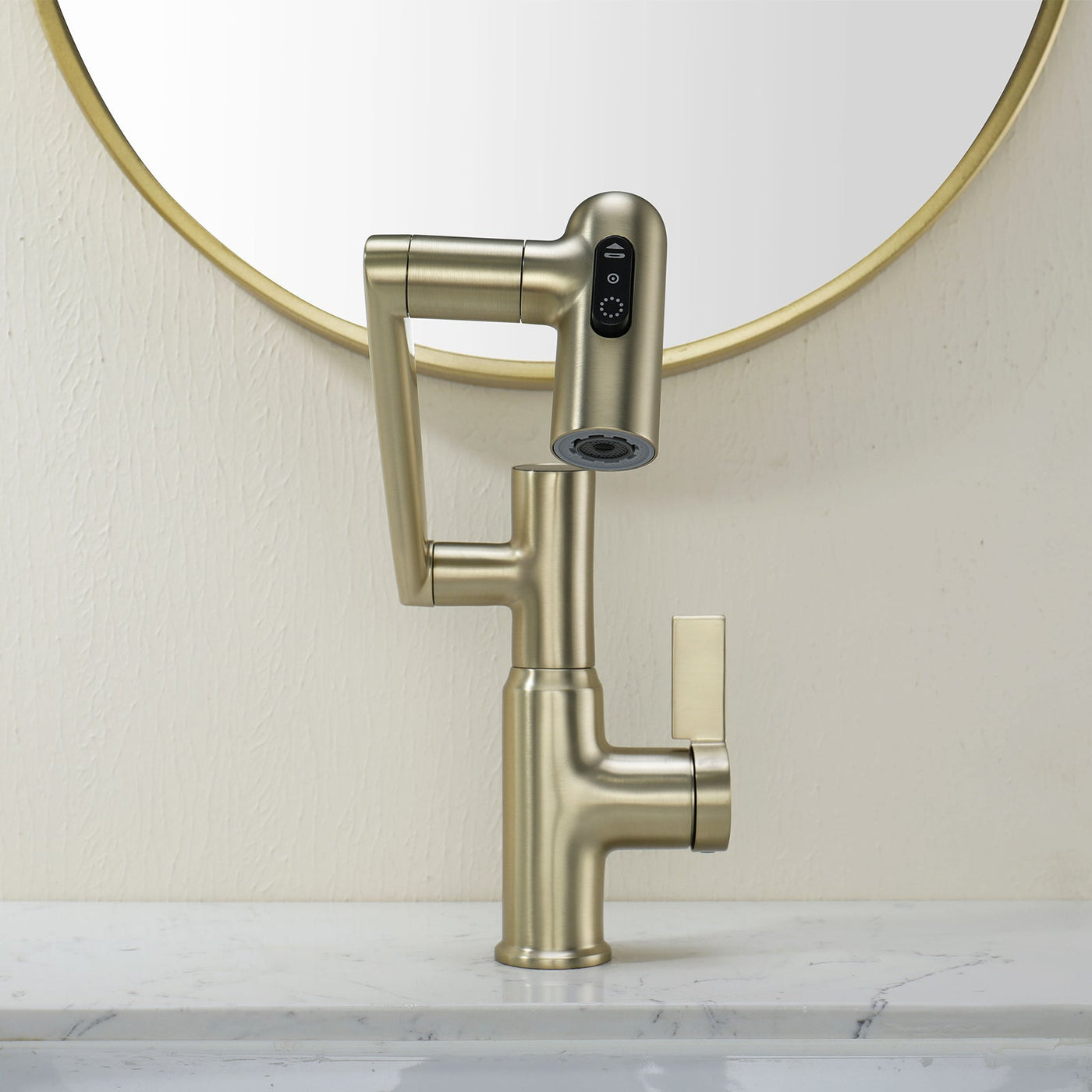 Metora Single-Hole Rotatable Faucet with Temperature Display-BF2204