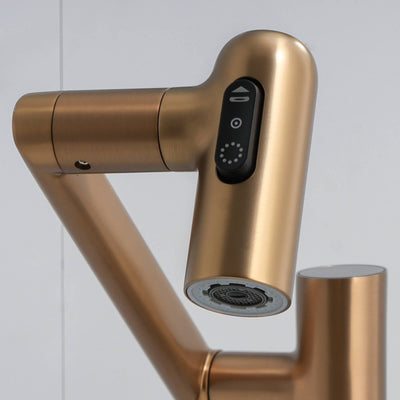 Recertified-Metora Single-Hole Rotatable Faucet with Temperature Display-BF2204-US