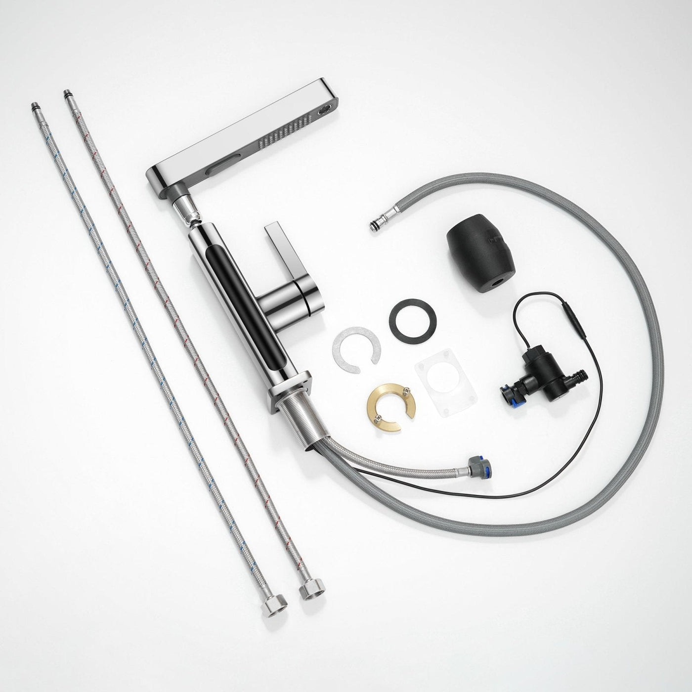 Metora Single-Hole Pull-Out Faucet with Temperature Display-BF2206