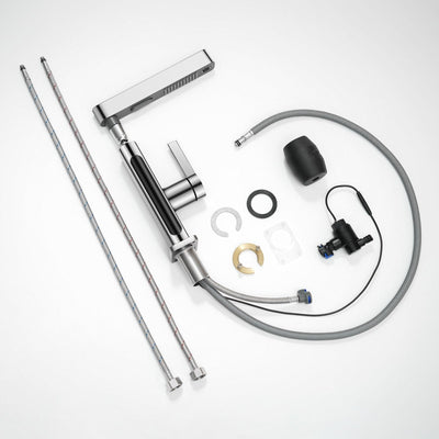 Metora Single-Hole Pull-Out Faucet with Temperature Display-BF2206