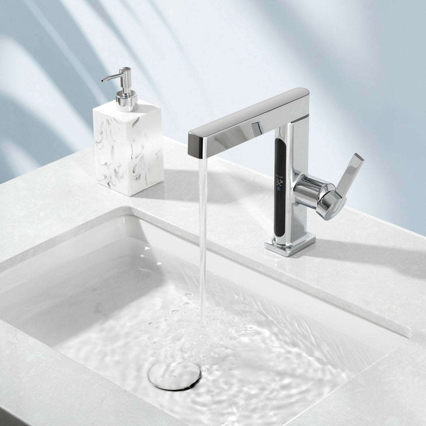 Metora Single-Hole Pull-Out Faucet with Temperature Display-BF2206