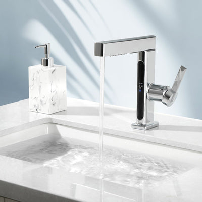 Metora Single-Hole Pull-Out Faucet with Temperature Display-BF2206