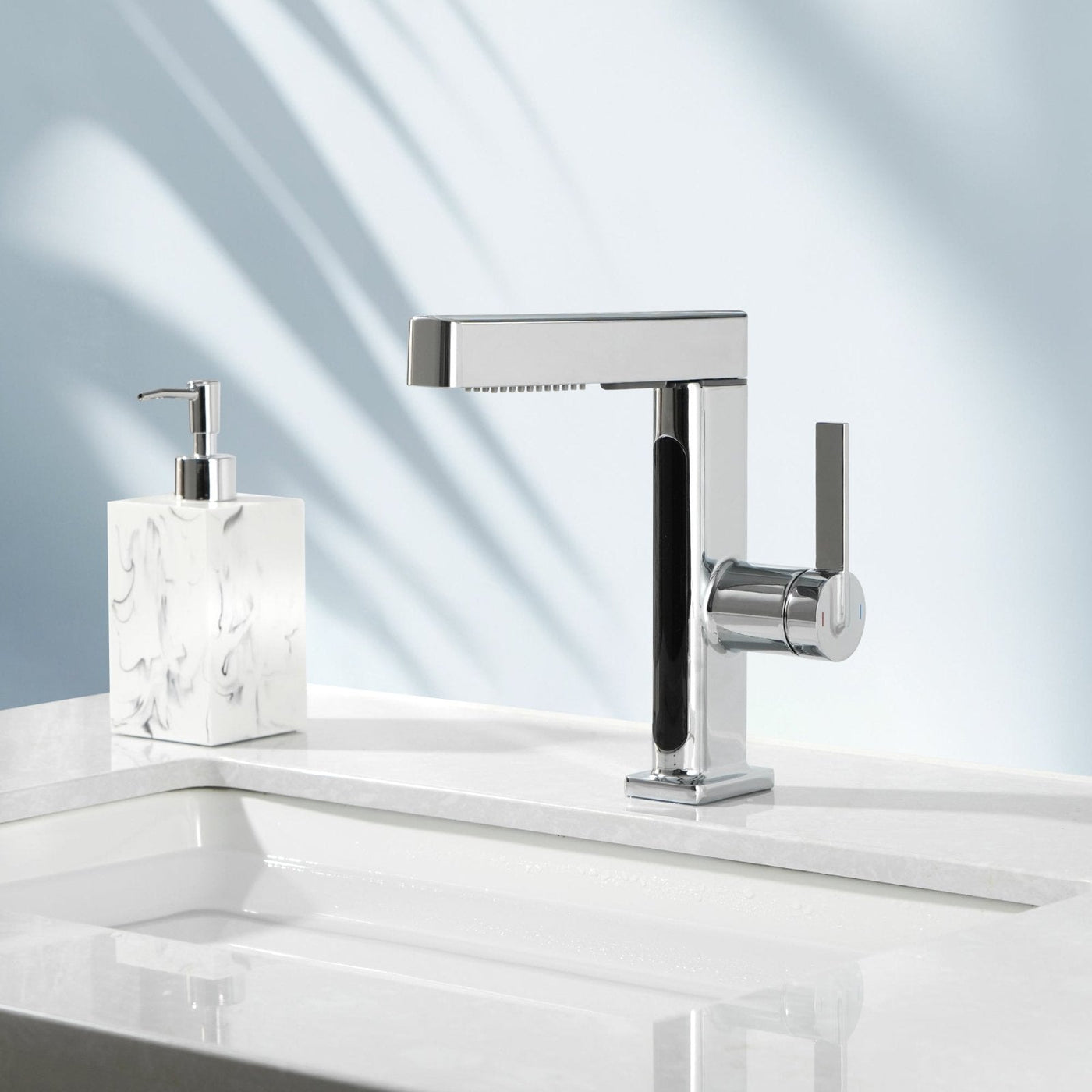 Metora Single-Hole Pull-Out Faucet with Temperature Display-BF2206