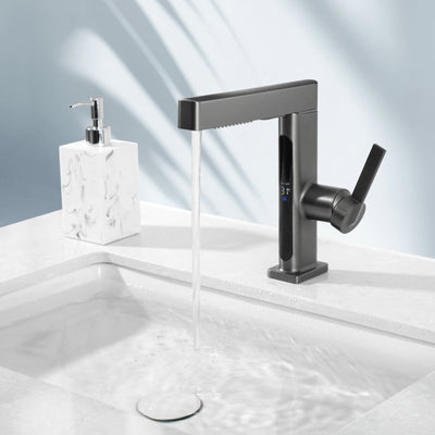 Metora Single-Hole Pull-Out Faucet with Temperature Display-BF2206