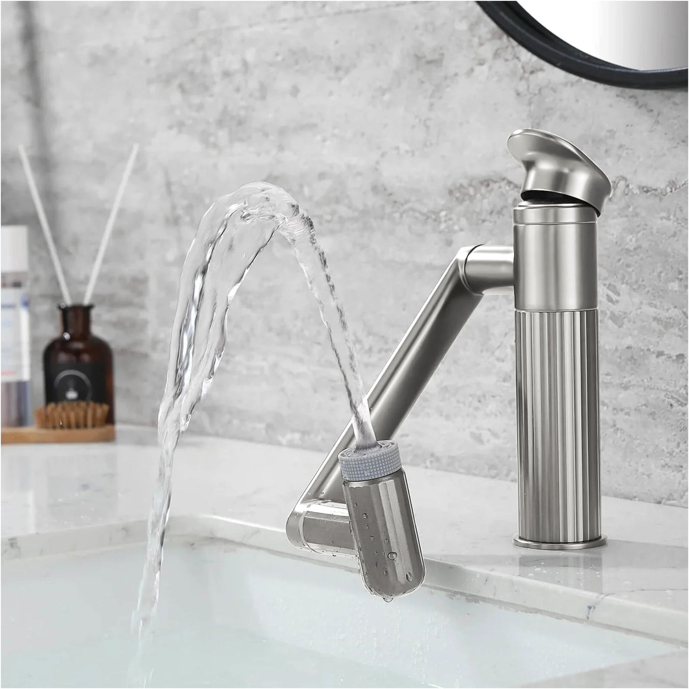 Metora 360° Rotatable Single-Hole Bathroom Faucet-BF2208