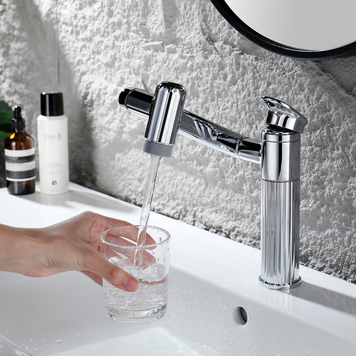 Metora 360° Rotatable Single-Hole Bathroom Faucet-BF2208