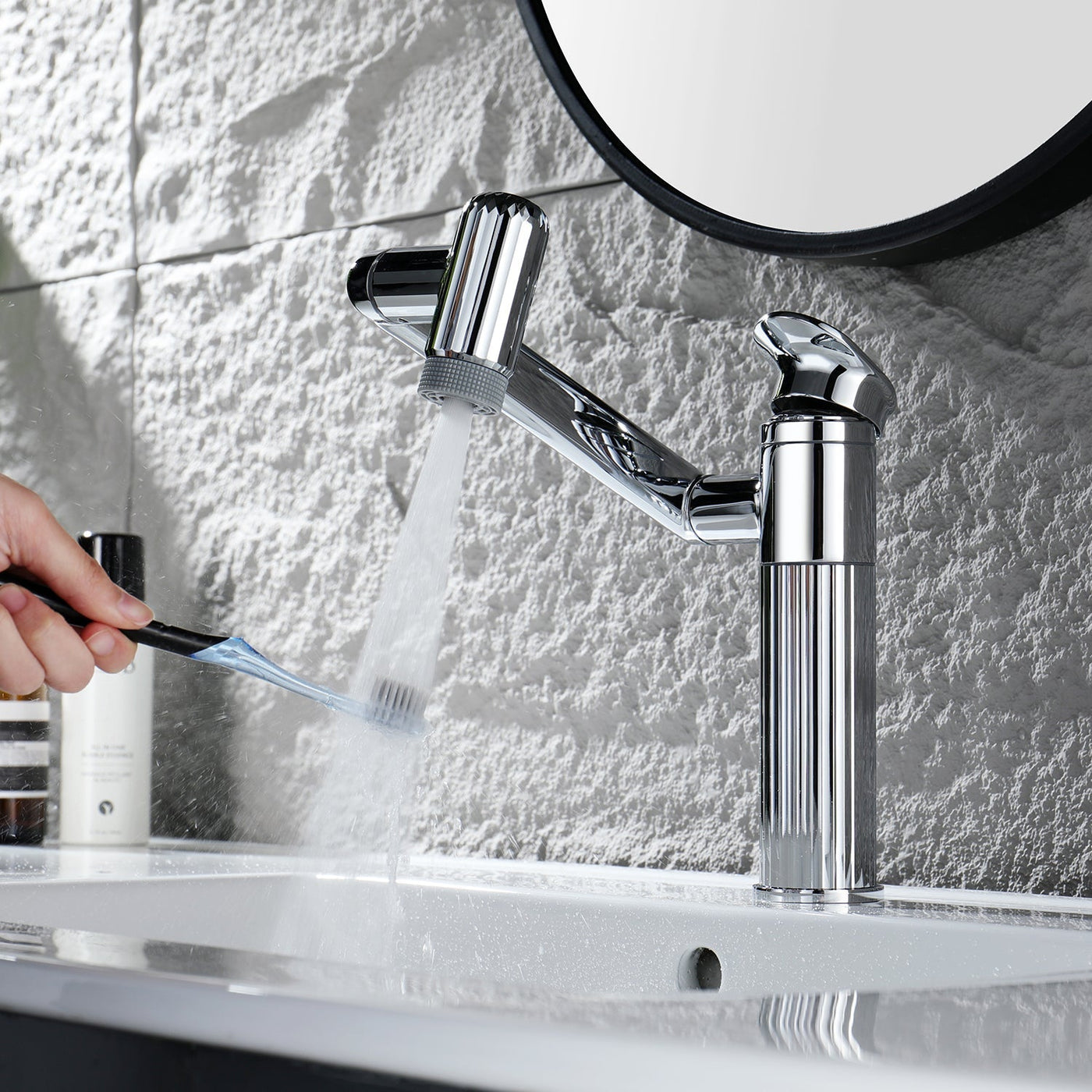 Metora 360° Rotatable Single-Hole Bathroom Faucet-BF2208