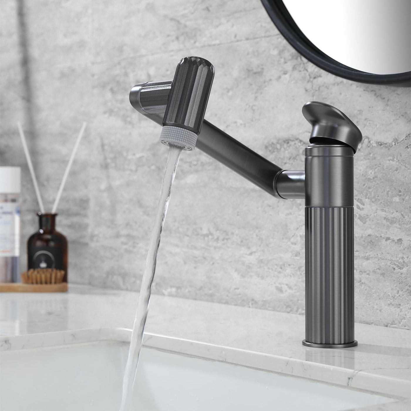 Metora 360° Rotatable Single-Hole Bathroom Faucet-BF2208