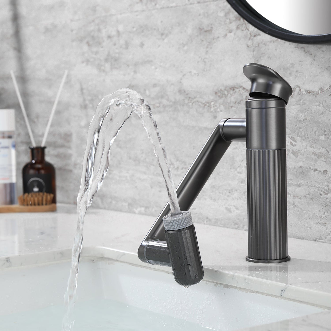 Metora 360° Rotatable Single-Hole Bathroom Faucet-BF2208