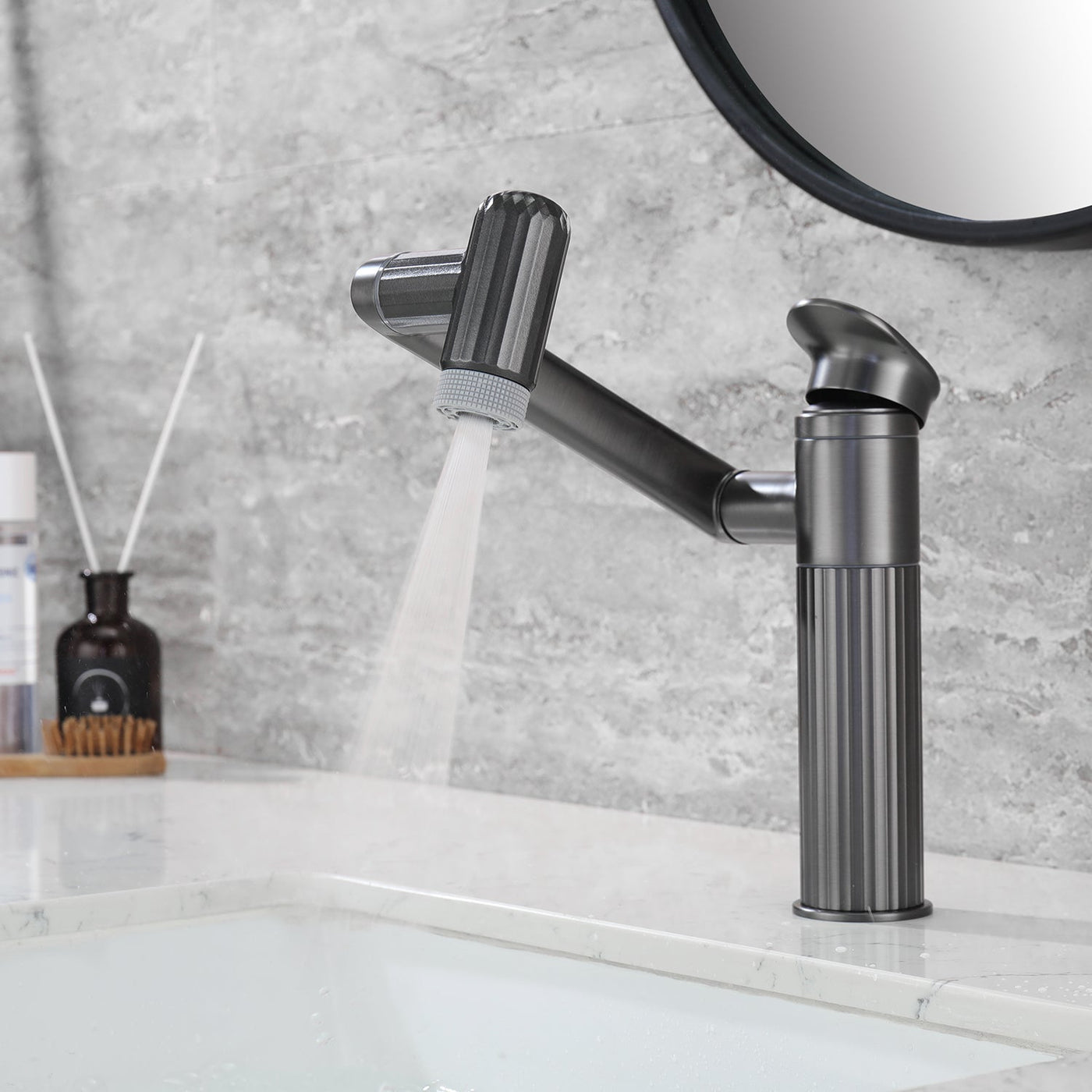 Metora 360° Rotatable Single-Hole Bathroom Faucet-BF2208