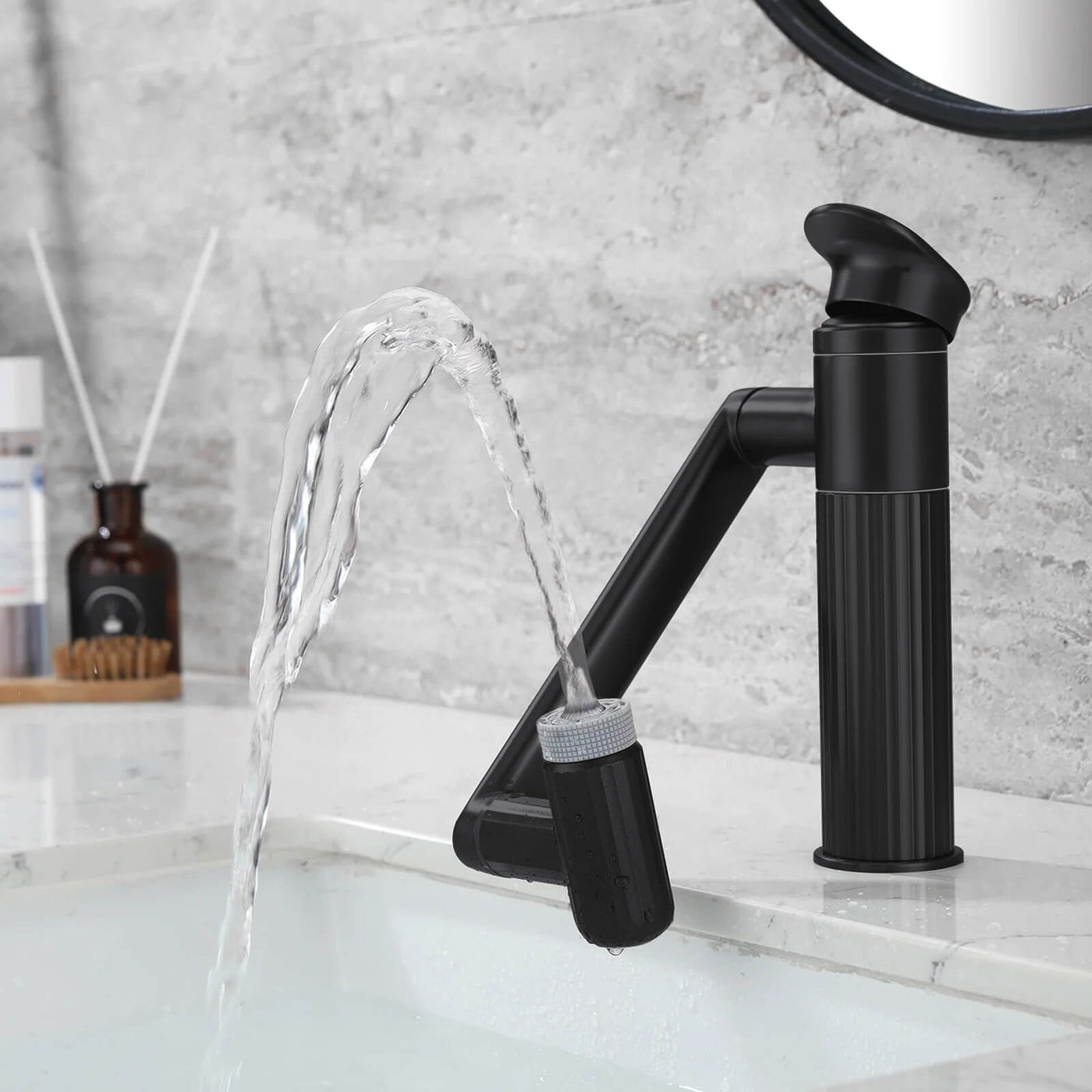 Metora 360° Rotatable Single-Hole Bathroom Faucet-BF2208