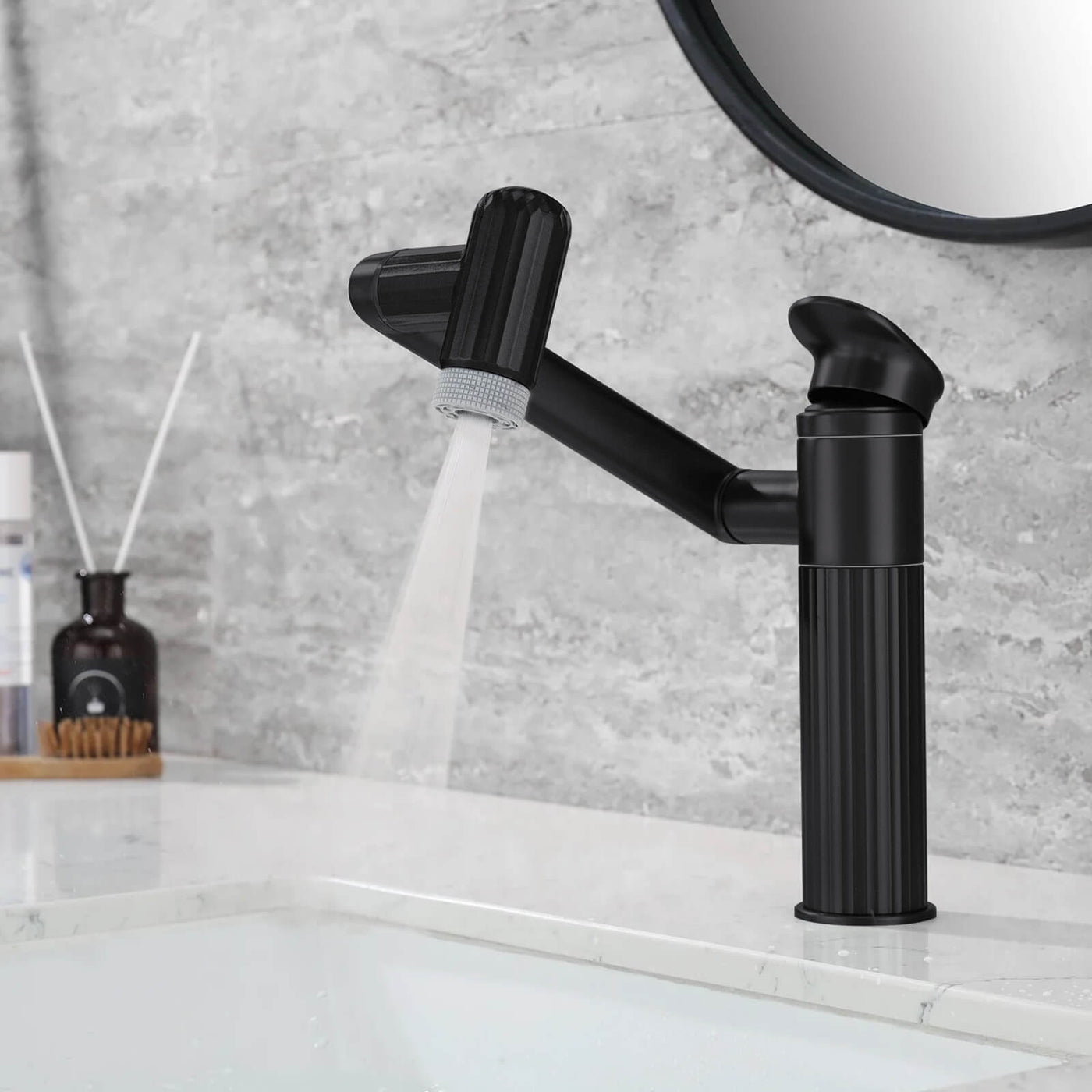 Metora 360° Rotatable Single-Hole Bathroom Faucet-BF2208