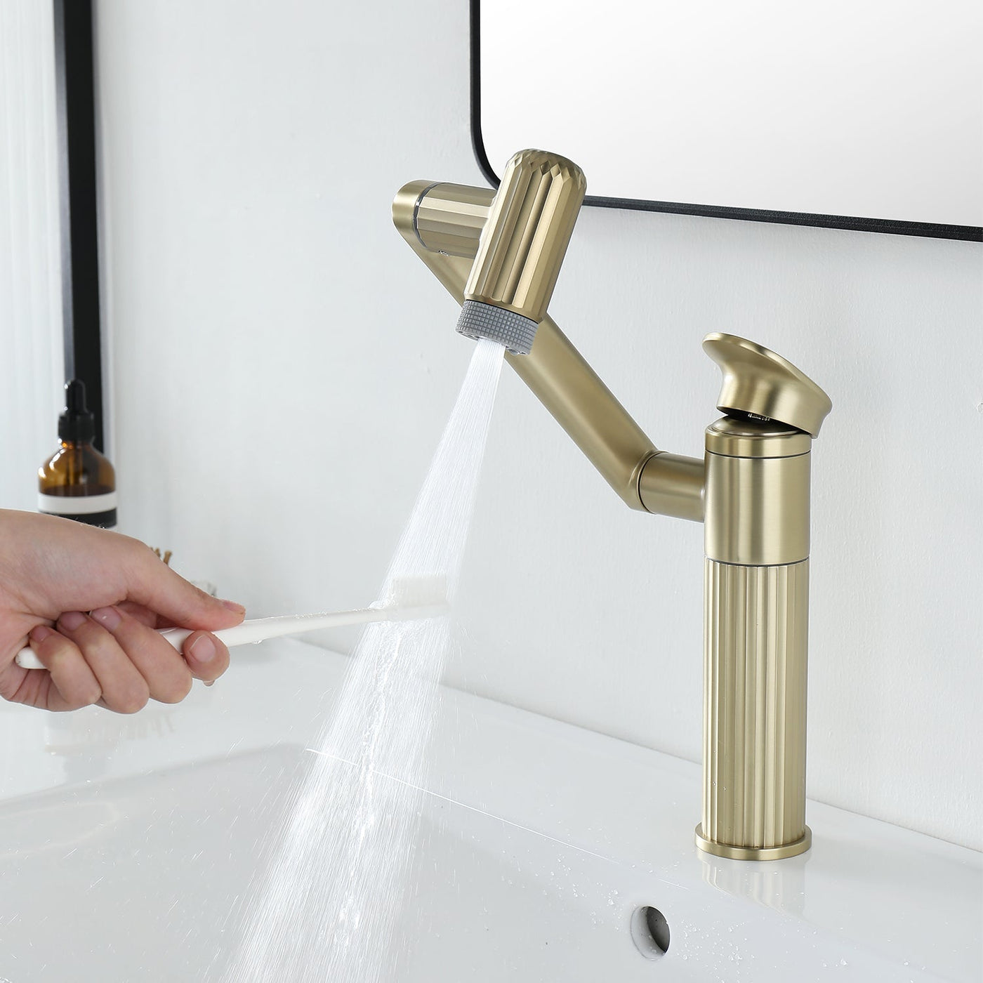 Metora 360° Rotatable Single-Hole Bathroom Faucet-BF2208