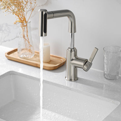 Metora Single-Hole Waterfall & Pull-Out Liftable Bathroom Faucet-BF2209